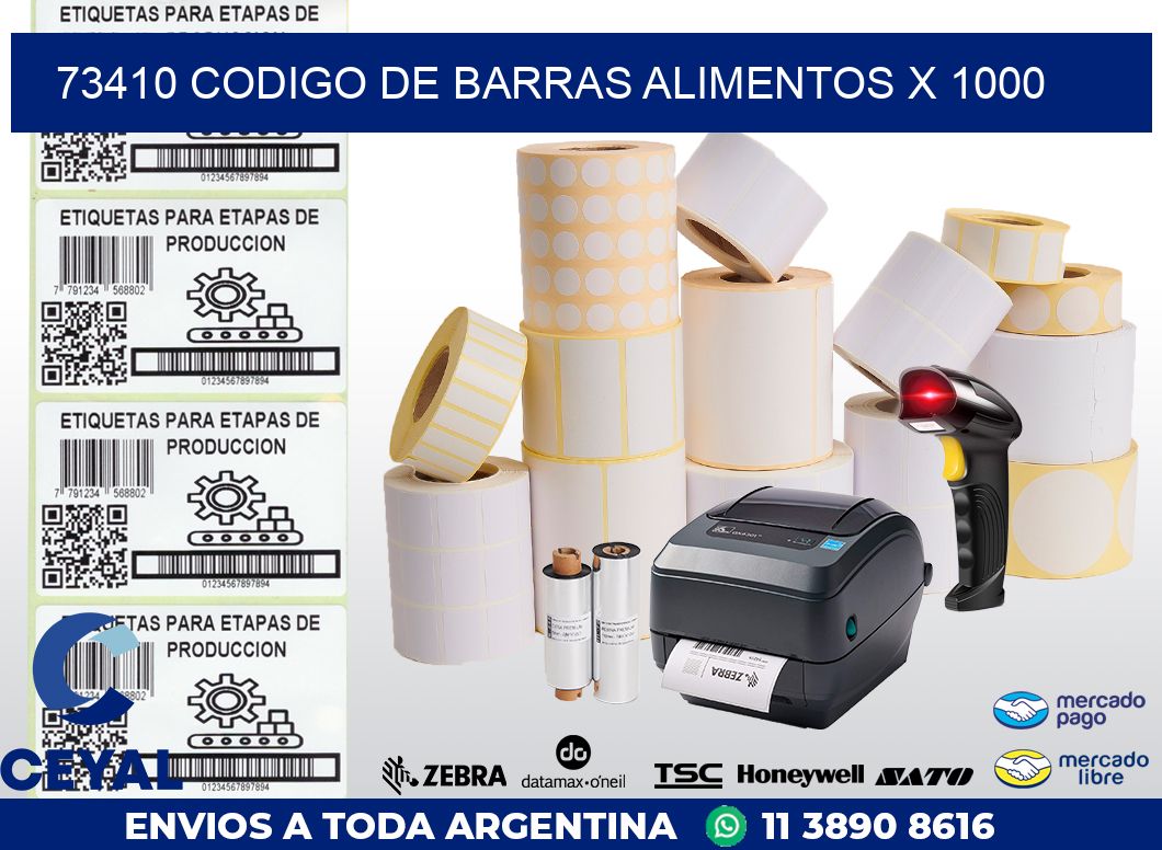 73410 CODIGO DE BARRAS ALIMENTOS x 1000