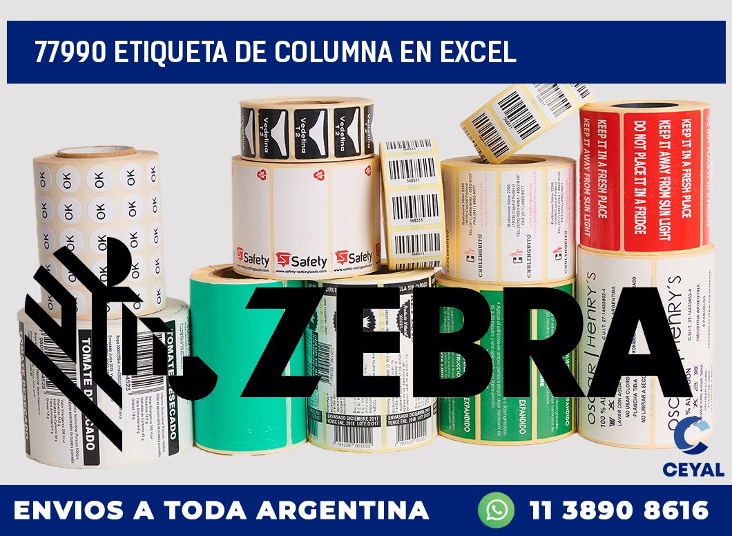 77990 Etiqueta de columna en Excel