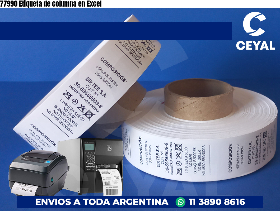 77990 Etiqueta de columna en Excel