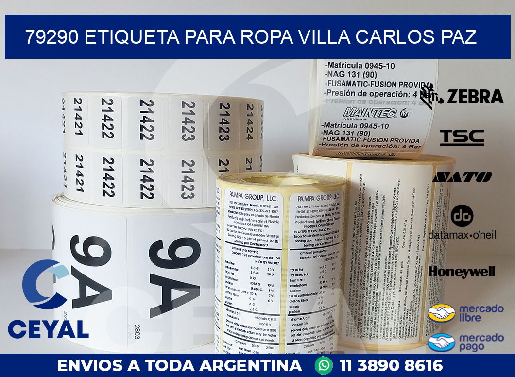 79290 ETIQUETA PARA ROPA VILLA CARLOS PAZ