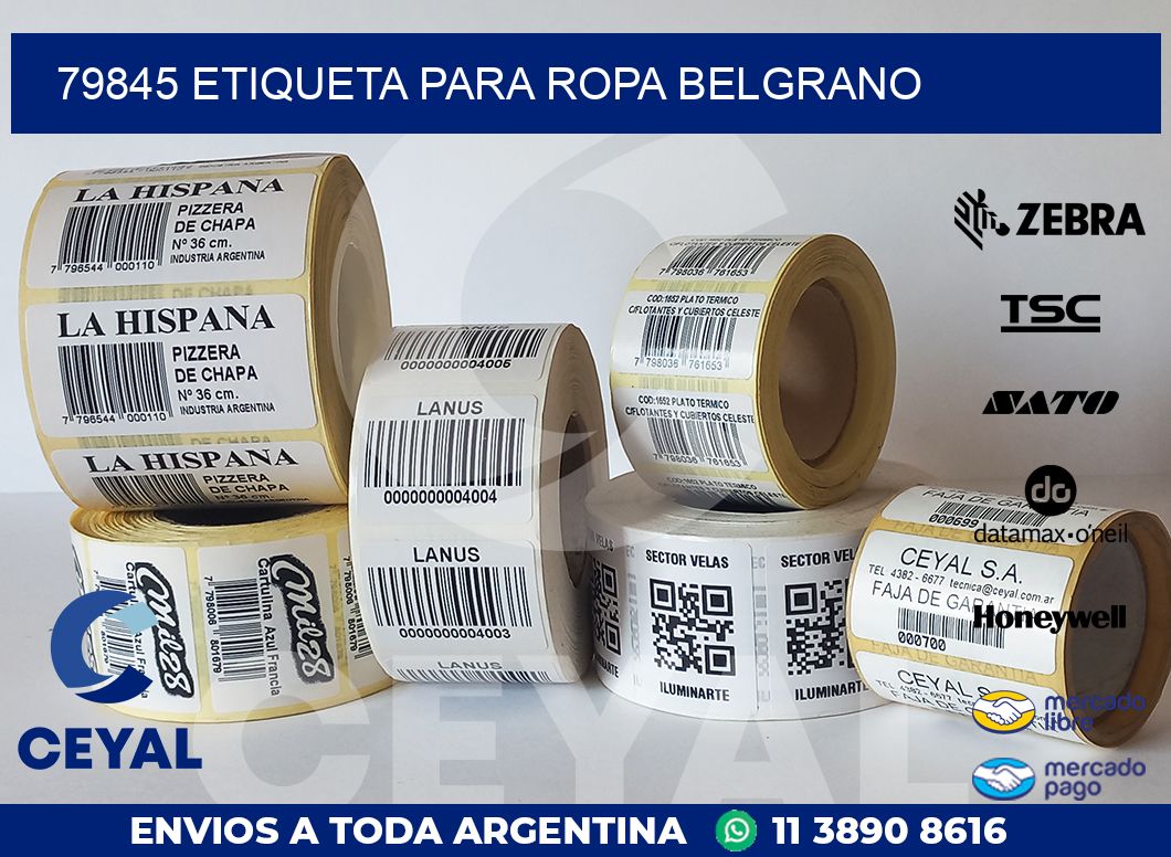 79845 ETIQUETA PARA ROPA BELGRANO