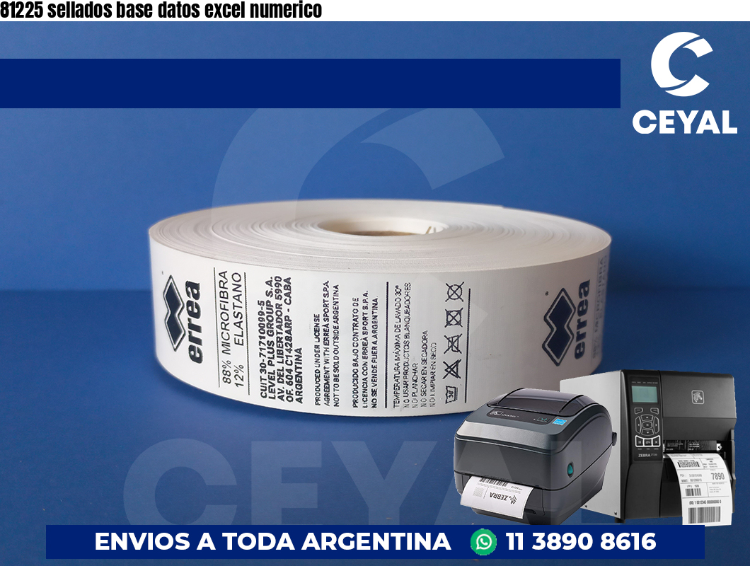 81225 sellados base datos excel numerico
