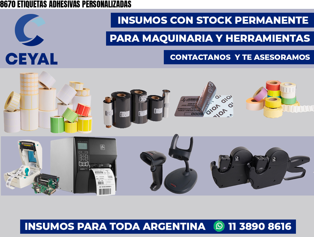 8670 ETIQUETAS ADHESIVAS PERSONALIZADAS