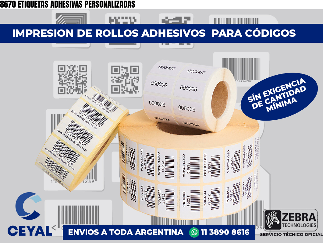 8670 ETIQUETAS ADHESIVAS PERSONALIZADAS