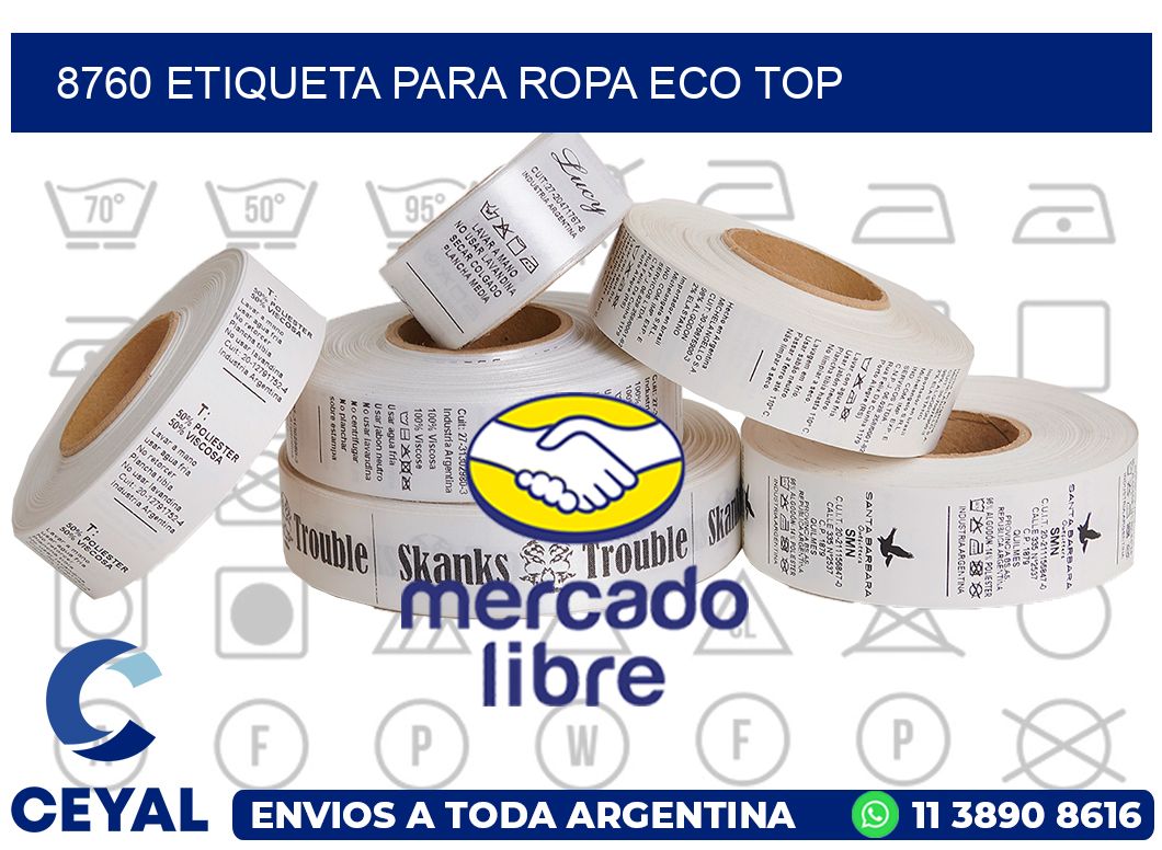 8760 ETIQUETA PARA ROPA ECO TOP
