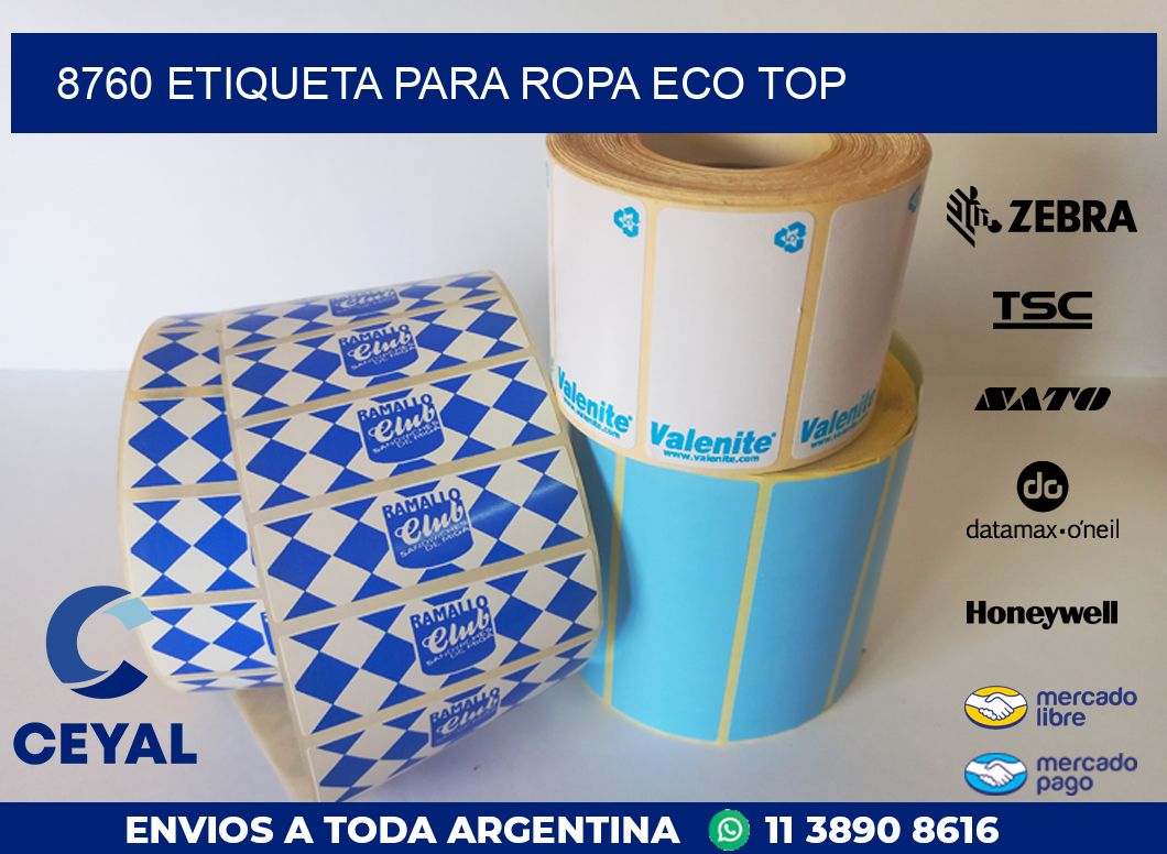 8760 ETIQUETA PARA ROPA ECO TOP