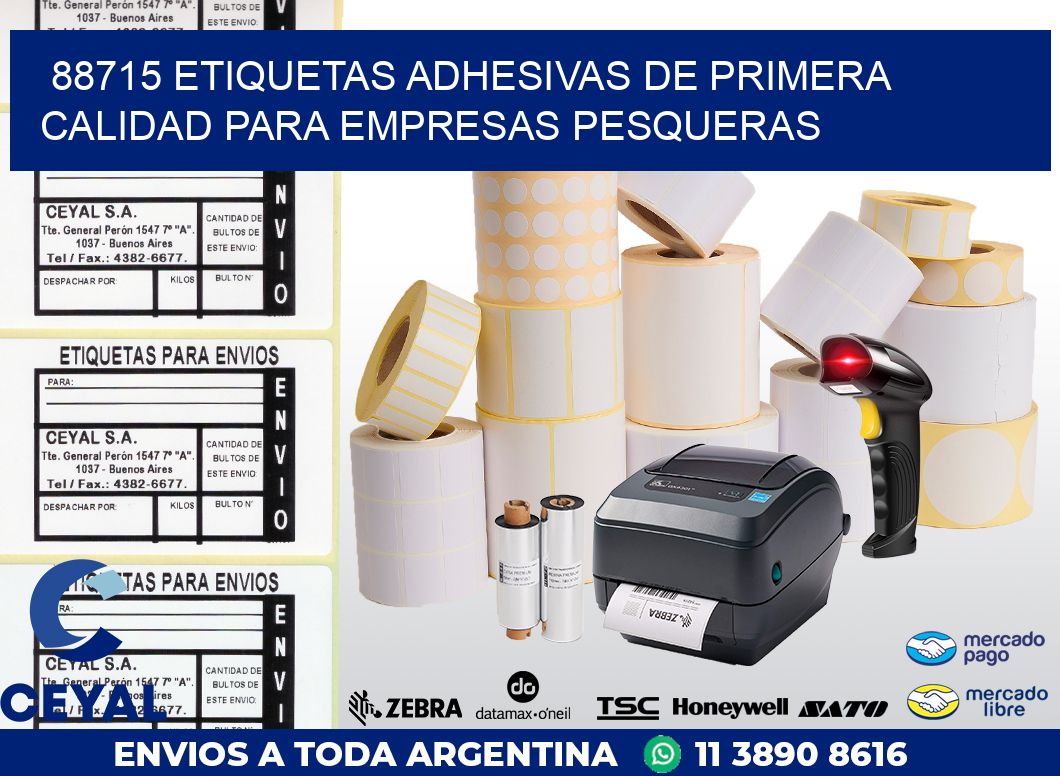88715 ETIQUETAS ADHESIVAS DE PRIMERA CALIDAD PARA EMPRESAS PESQUERAS