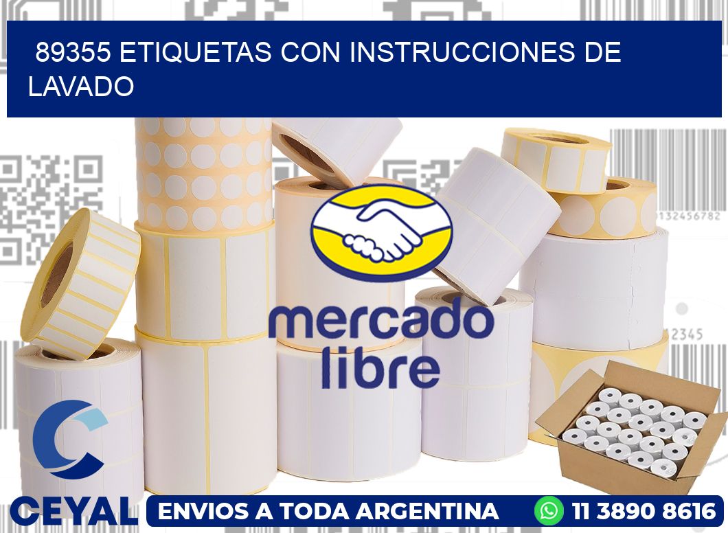 89355 ETIQUETAS CON INSTRUCCIONES DE LAVADO