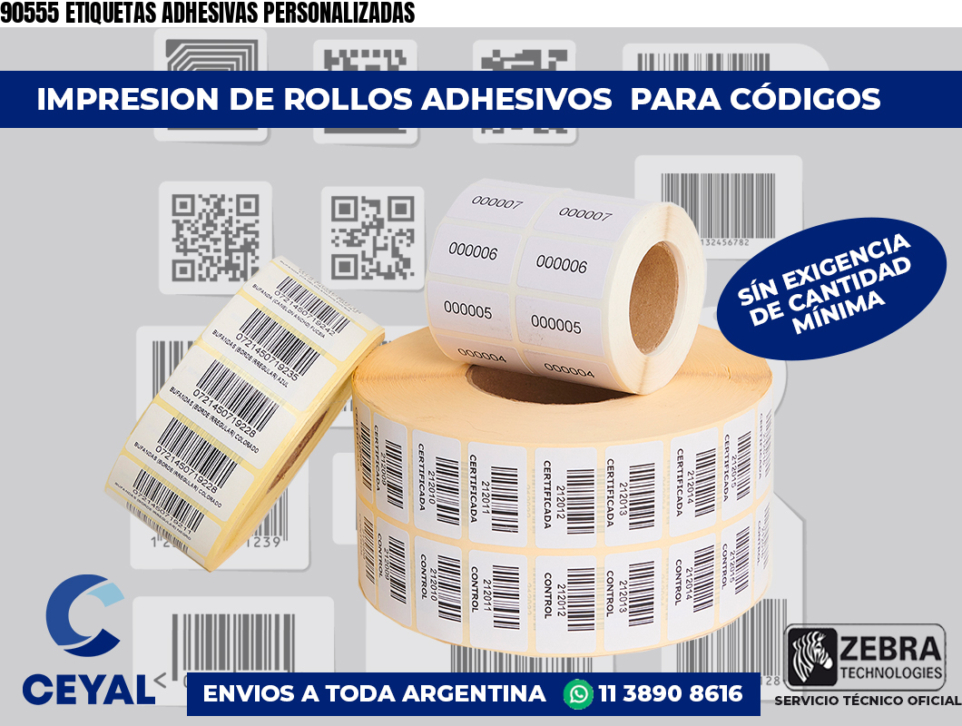 90555 ETIQUETAS ADHESIVAS PERSONALIZADAS