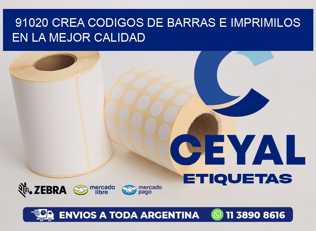 91020 CREA CODIGOS DE BARRAS E IMPRIMILOS EN LA MEJOR CALIDAD