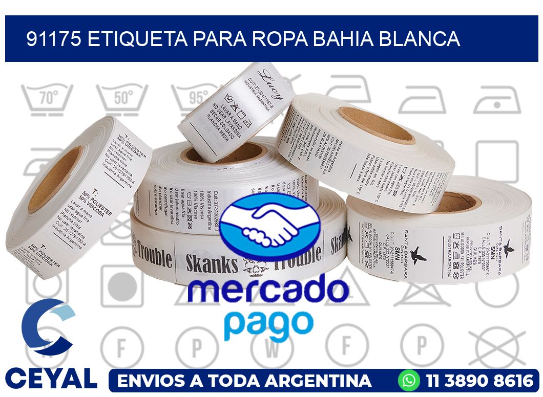 91175 ETIQUETA PARA ROPA BAHIA BLANCA
