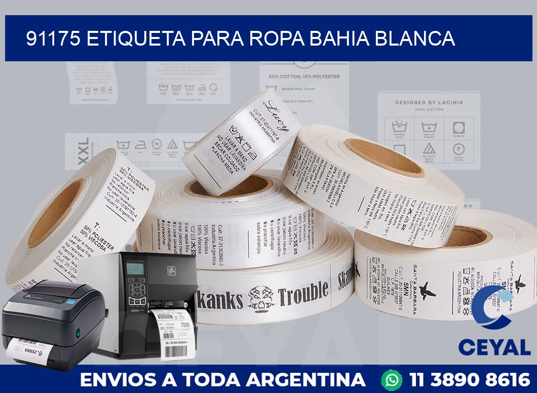 91175 ETIQUETA PARA ROPA BAHIA BLANCA
