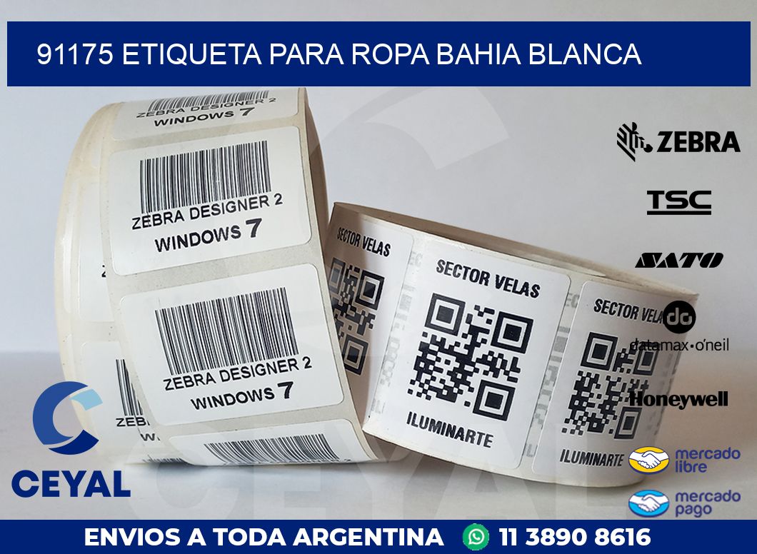 91175 ETIQUETA PARA ROPA BAHIA BLANCA