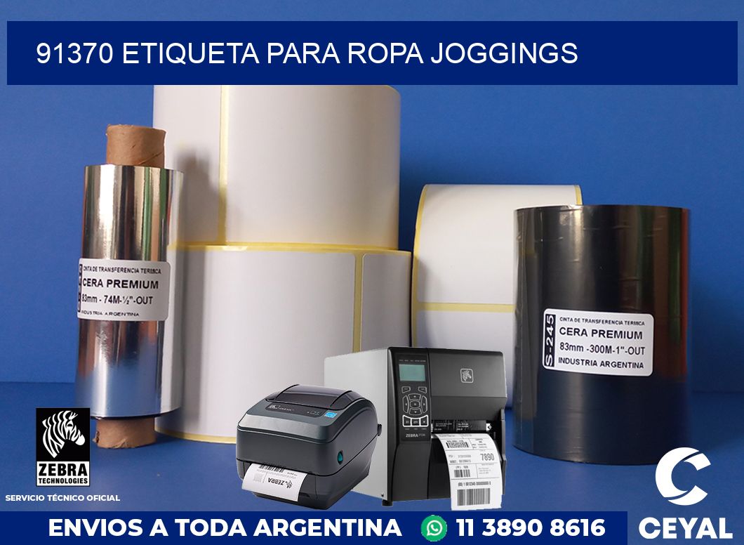 91370 ETIQUETA PARA ROPA JOGGINGS