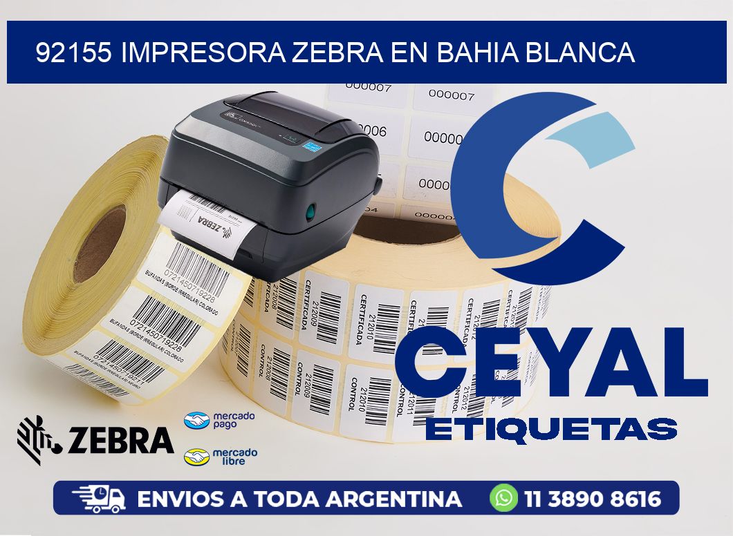 92155 IMPRESORA ZEBRA EN BAHIA BLANCA