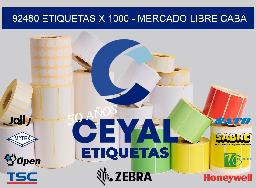 92480 ETIQUETAS X 1000 - MERCADO LIBRE CABA