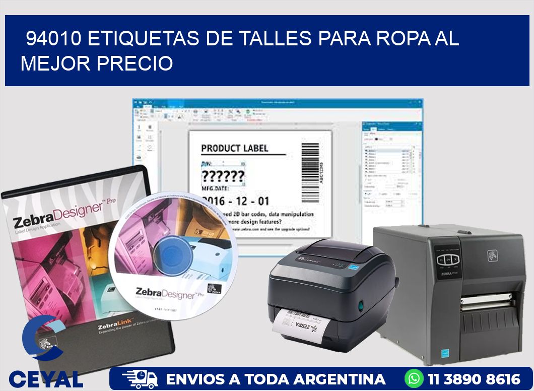 94010 ETIQUETAS DE TALLES PARA ROPA AL MEJOR PRECIO