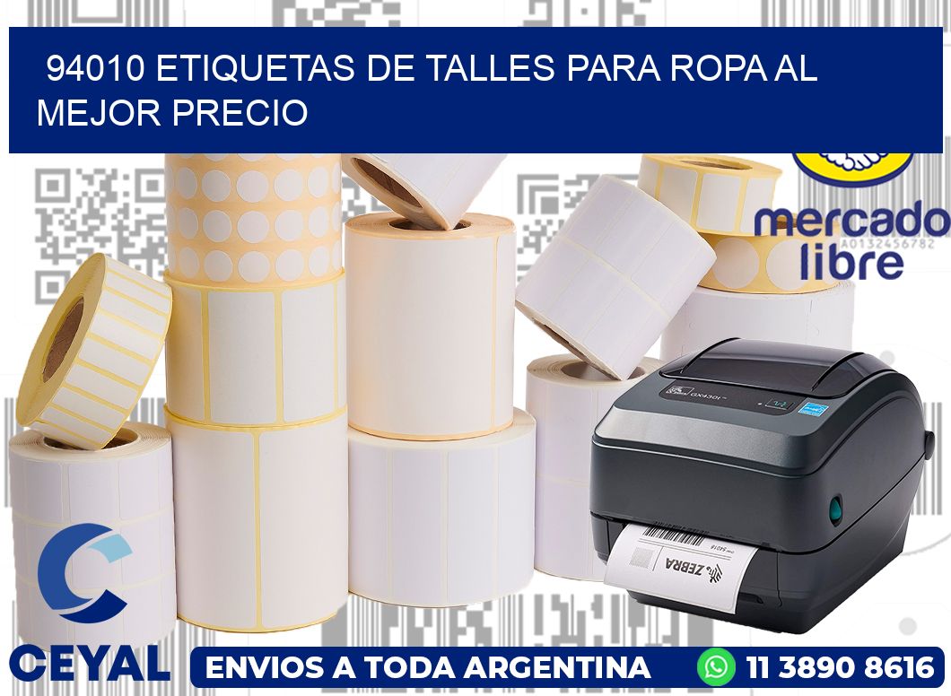 94010 ETIQUETAS DE TALLES PARA ROPA AL MEJOR PRECIO