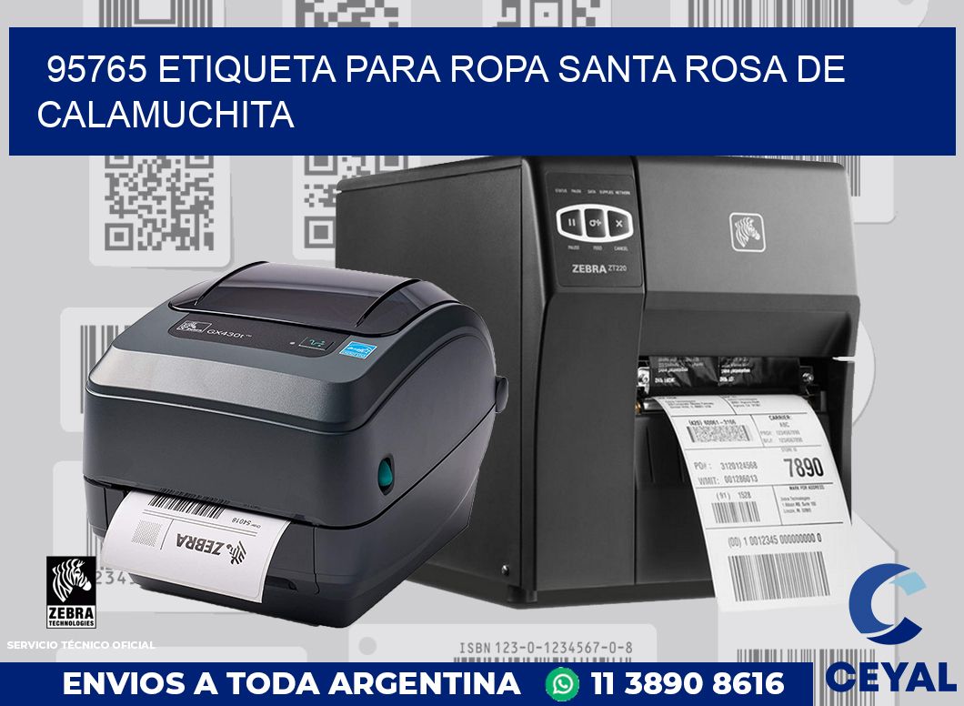 95765 ETIQUETA PARA ROPA SANTA ROSA DE CALAMUCHITA