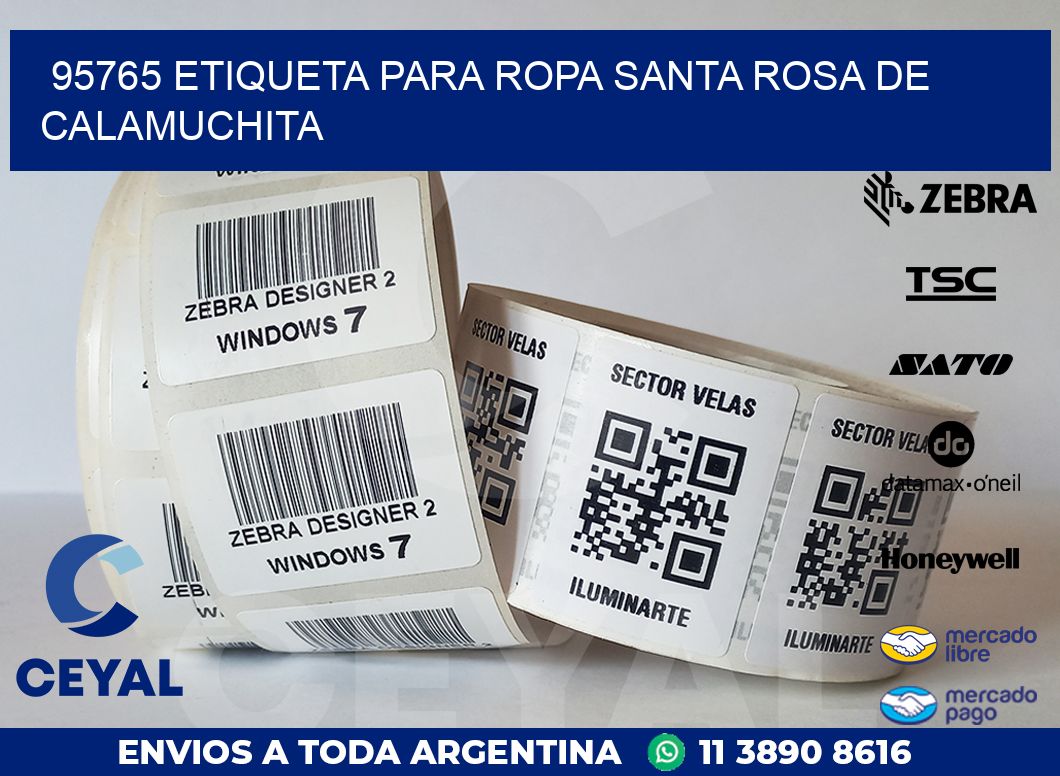 95765 ETIQUETA PARA ROPA SANTA ROSA DE CALAMUCHITA