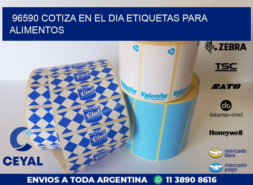 96590 COTIZA EN EL DIA ETIQUETAS PARA ALIMENTOS