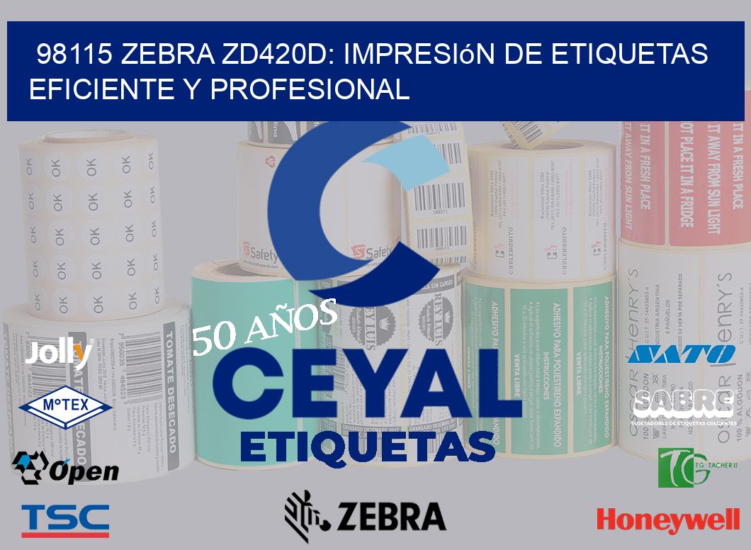 98115 Zebra ZD420D: Impresión de Etiquetas Eficiente y Profesional
