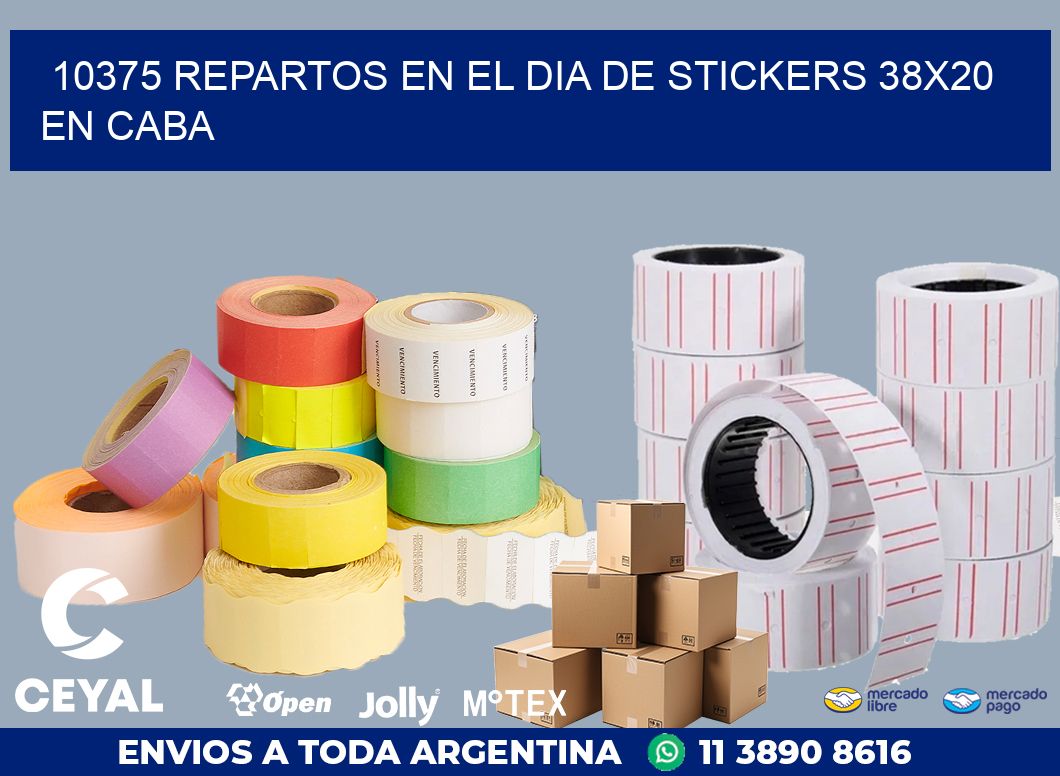 10375 REPARTOS EN EL DIA DE STICKERS 38X20 EN CABA