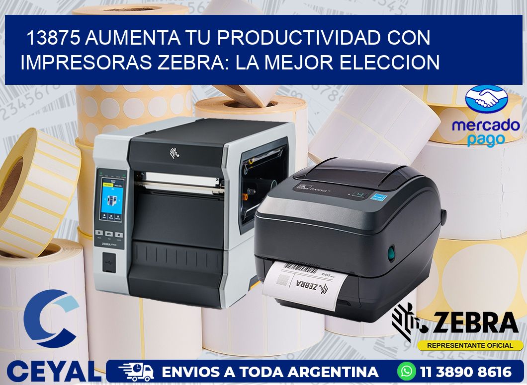 13875 AUMENTA TU PRODUCTIVIDAD CON IMPRESORAS ZEBRA: LA MEJOR ELECCION