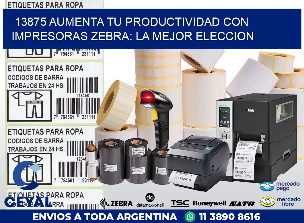 13875 AUMENTA TU PRODUCTIVIDAD CON IMPRESORAS ZEBRA: LA MEJOR ELECCION