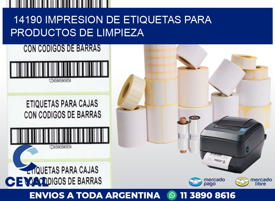 14190 IMPRESION DE ETIQUETAS PARA PRODUCTOS DE LIMPIEZA