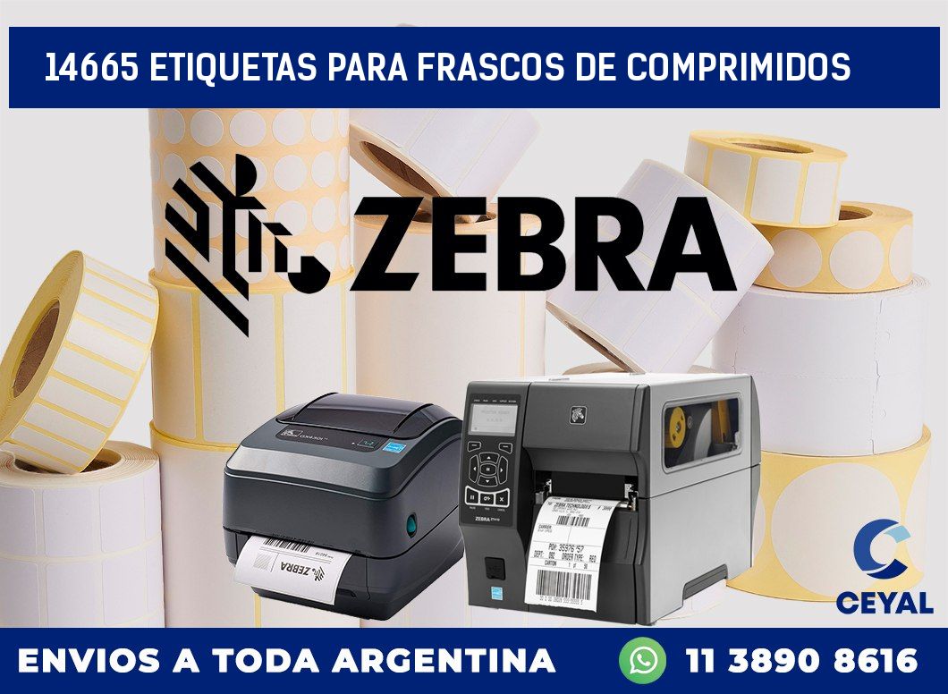 14665 ETIQUETAS PARA FRASCOS DE COMPRIMIDOS