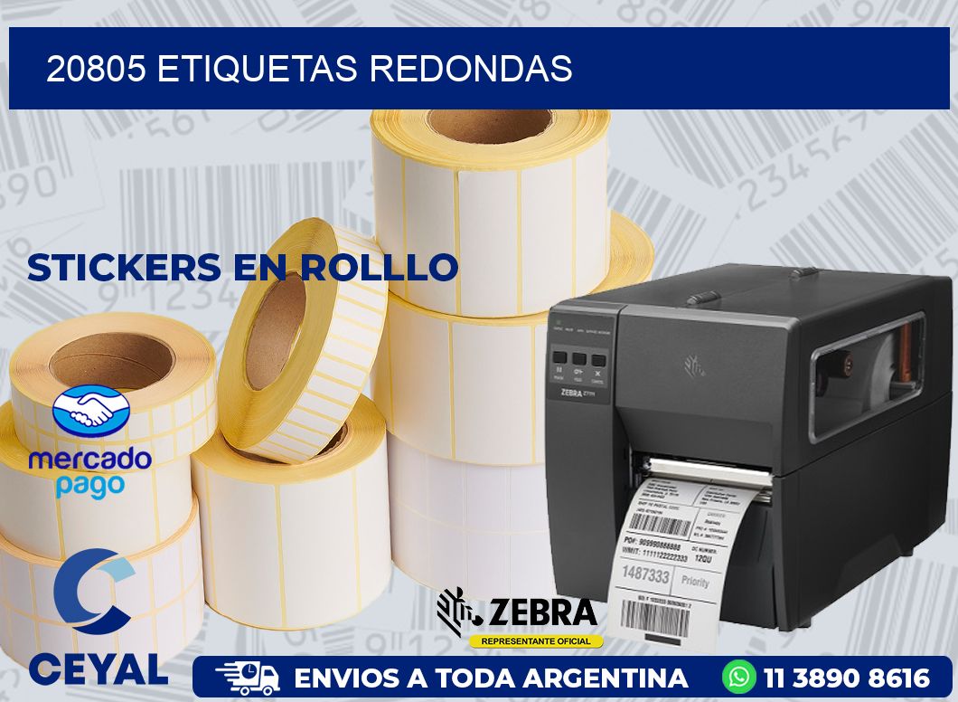 20805 ETIQUETAS REDONDAS