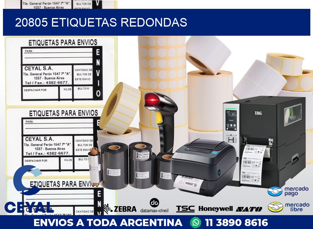 20805 ETIQUETAS REDONDAS
