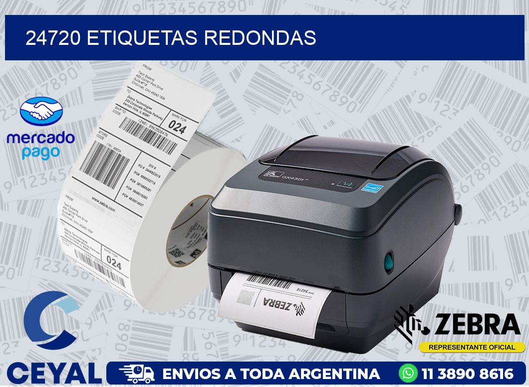 24720 ETIQUETAS REDONDAS