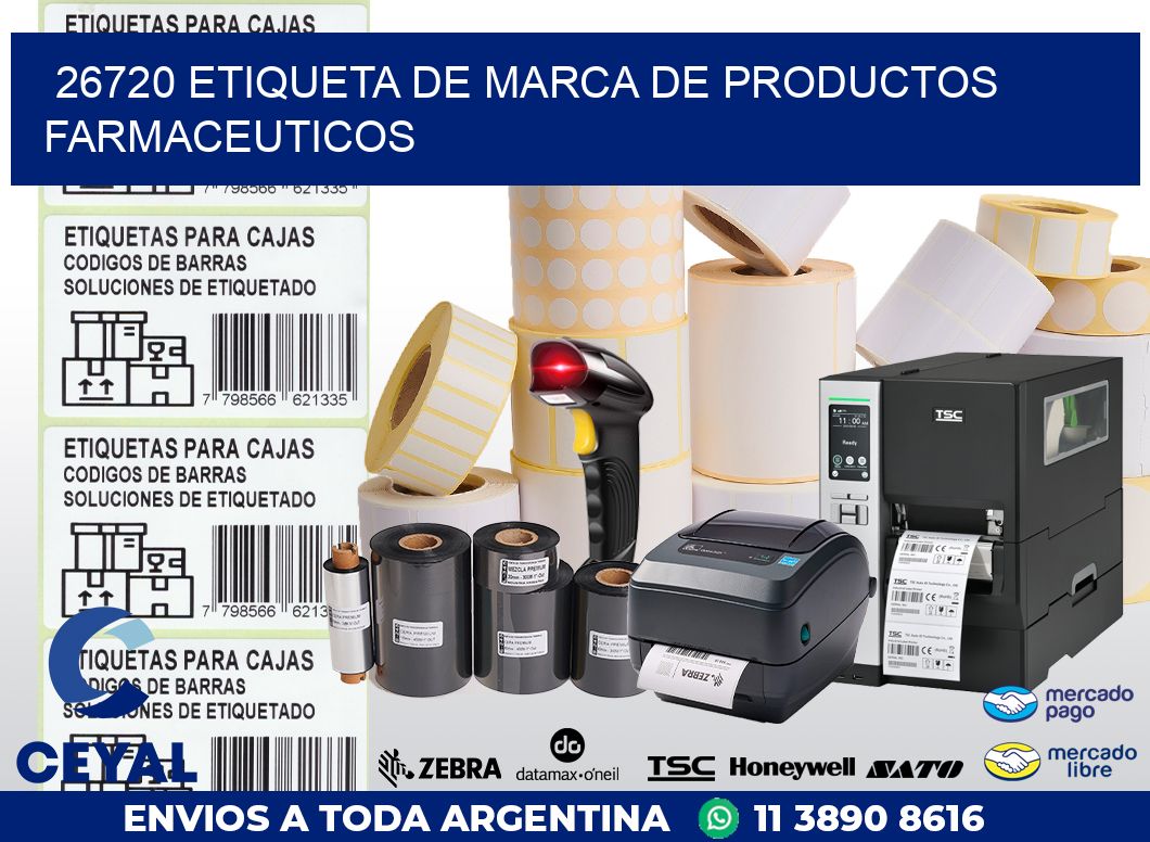 26720 ETIQUETA DE MARCA DE PRODUCTOS FARMACEUTICOS