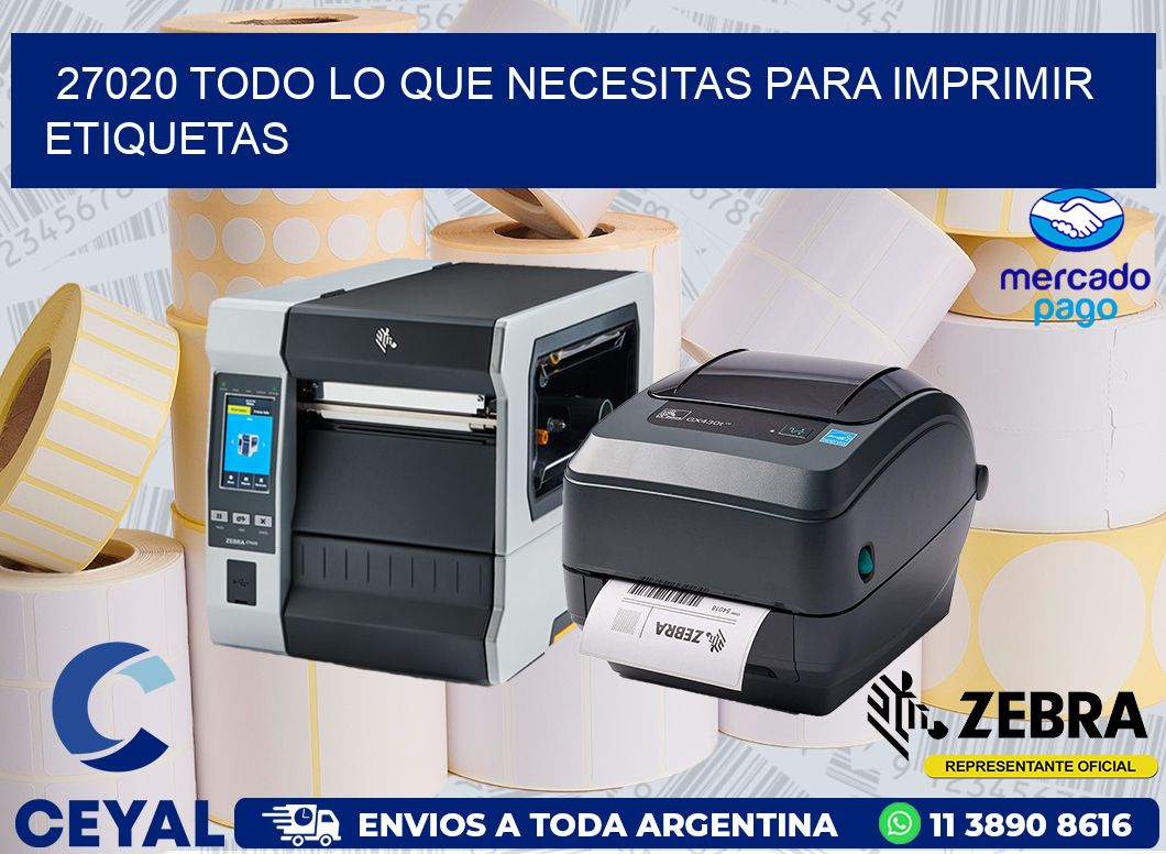 27020 TODO LO QUE NECESITAS PARA IMPRIMIR ETIQUETAS