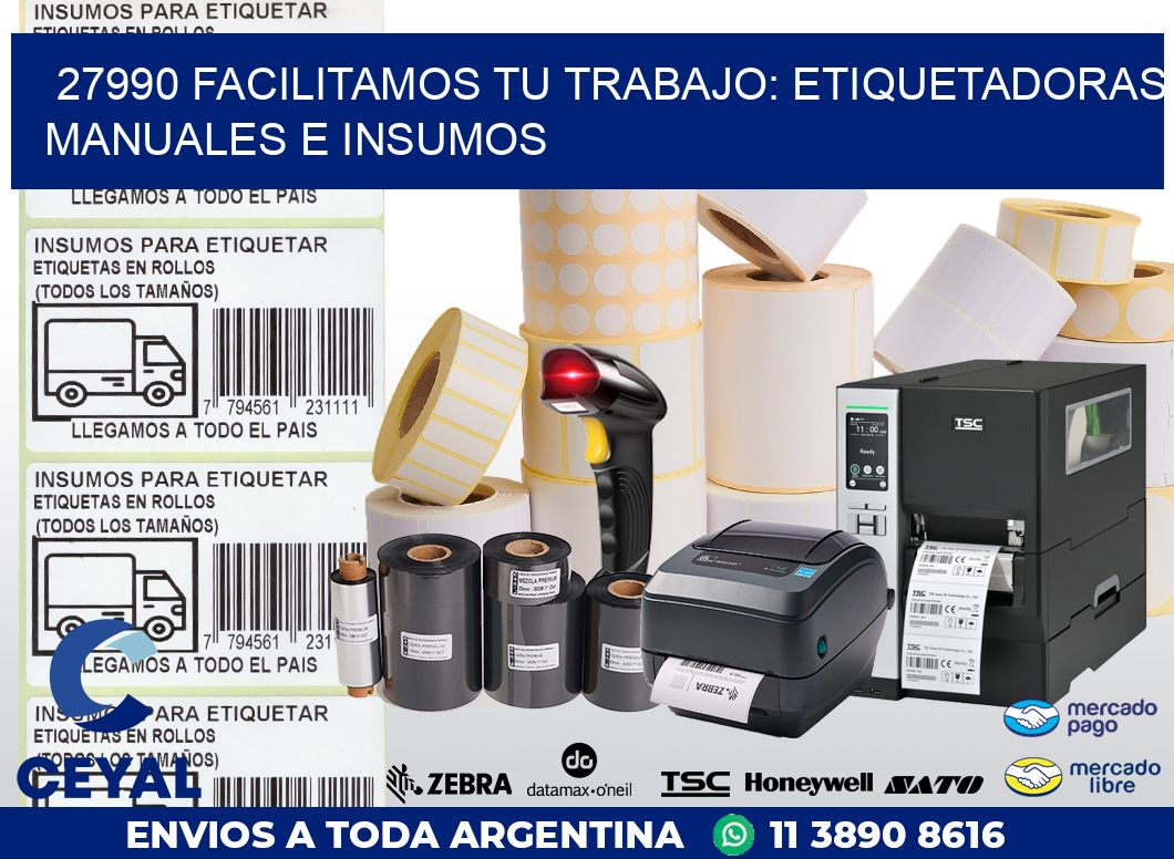 27990 FACILITAMOS TU TRABAJO: ETIQUETADORAS MANUALES E INSUMOS
