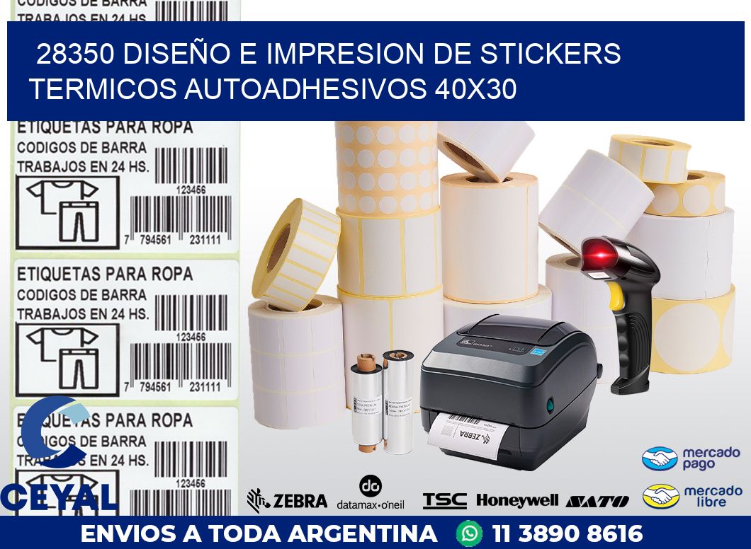 28350 DISEÑO E IMPRESION DE STICKERS TERMICOS AUTOADHESIVOS 40X30