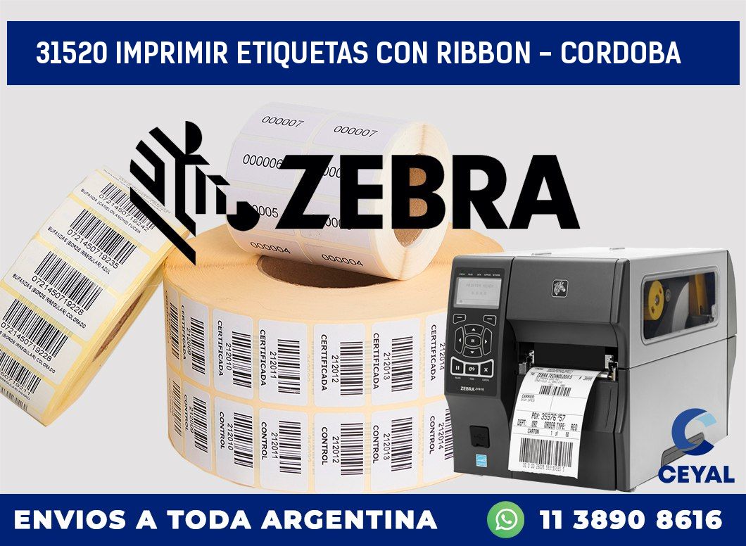 31520 IMPRIMIR ETIQUETAS CON RIBBON - CORDOBA