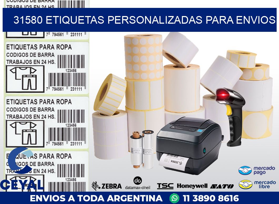 31580 ETIQUETAS PERSONALIZADAS PARA ENVIOS