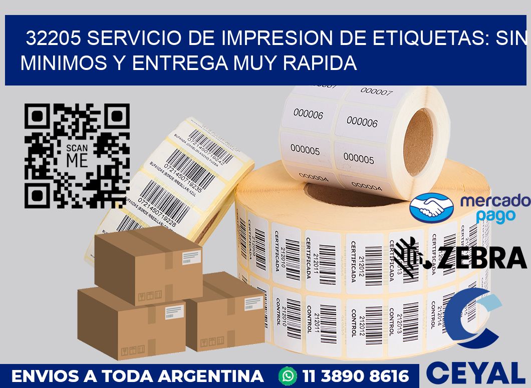 32205 SERVICIO DE IMPRESION DE ETIQUETAS: SIN MINIMOS Y ENTREGA MUY RAPIDA
