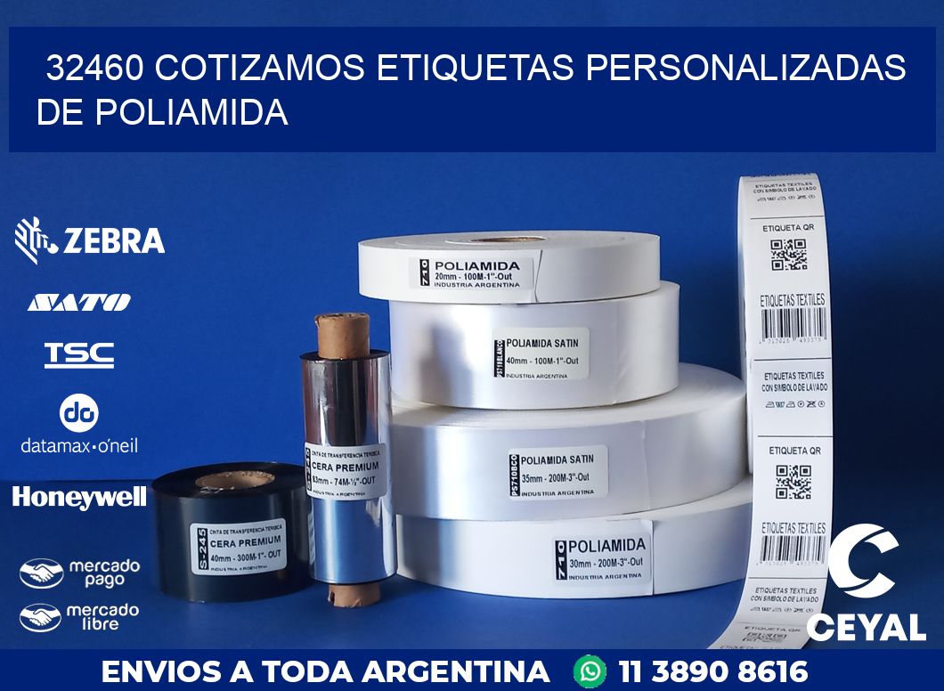 32460 COTIZAMOS ETIQUETAS PERSONALIZADAS DE POLIAMIDA