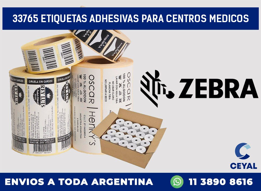 33765 ETIQUETAS ADHESIVAS PARA CENTROS MEDICOS
