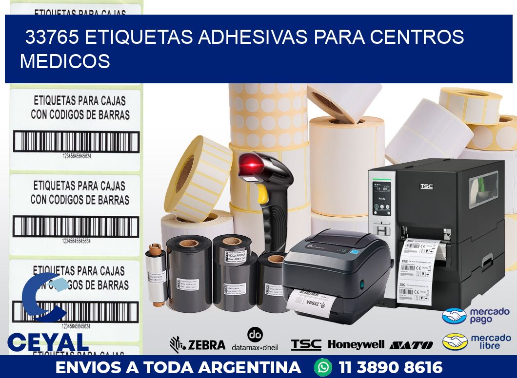 33765 ETIQUETAS ADHESIVAS PARA CENTROS MEDICOS