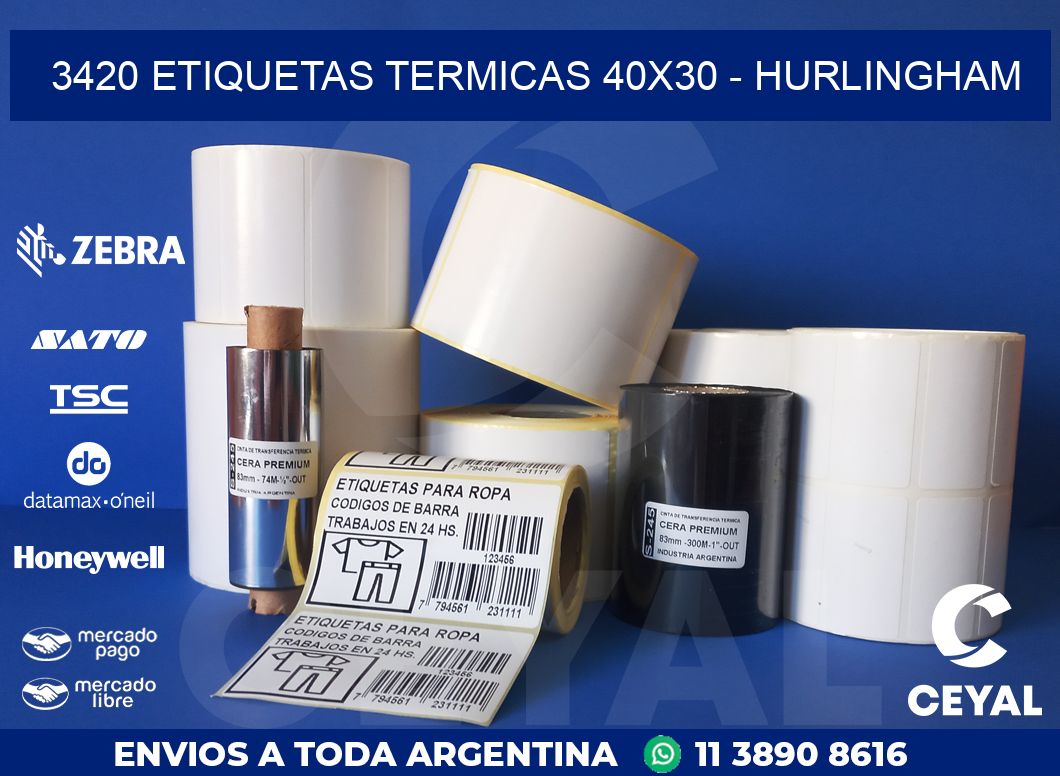 3420 ETIQUETAS TERMICAS 40X30 – HURLINGHAM