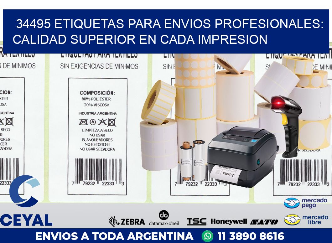 34495 ETIQUETAS PARA ENVIOS PROFESIONALES: CALIDAD SUPERIOR EN CADA IMPRESION