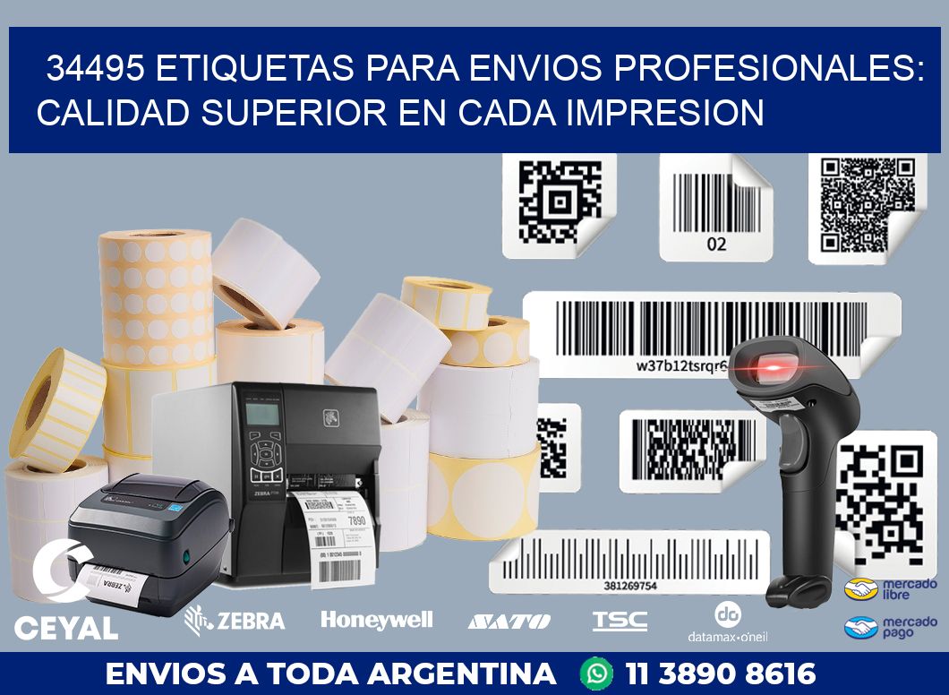 34495 ETIQUETAS PARA ENVIOS PROFESIONALES: CALIDAD SUPERIOR EN CADA IMPRESION
