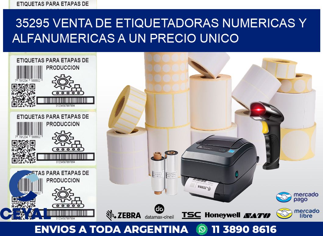 35295 VENTA DE ETIQUETADORAS NUMERICAS Y ALFANUMERICAS A UN PRECIO UNICO