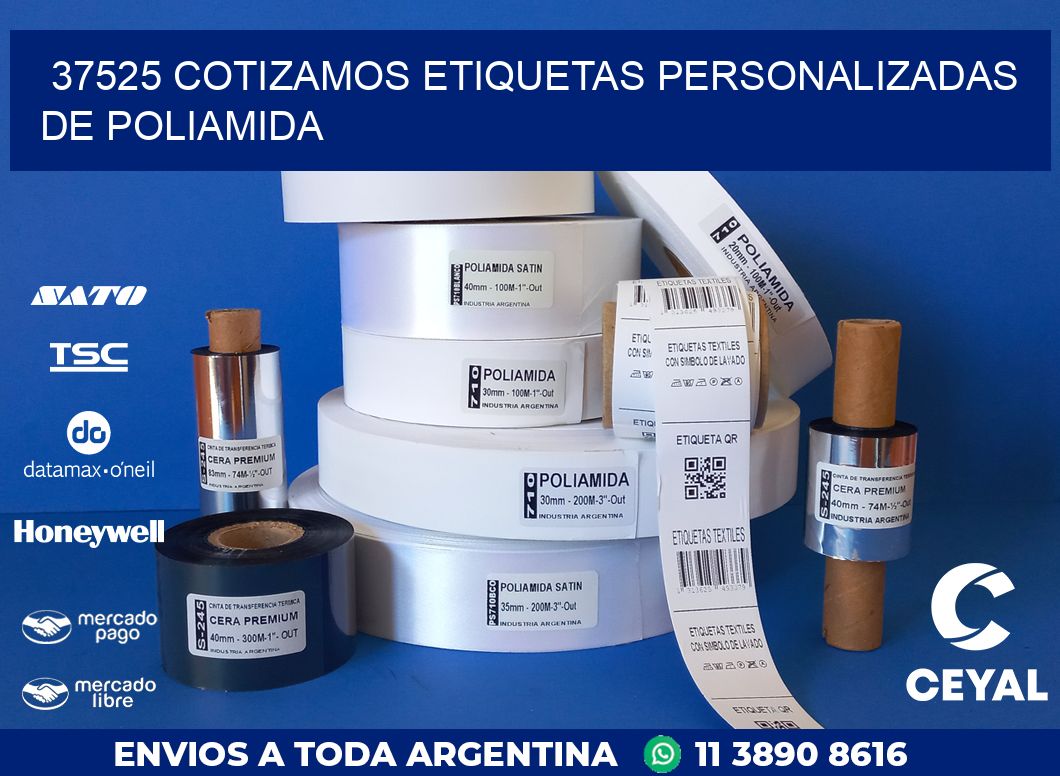37525 COTIZAMOS ETIQUETAS PERSONALIZADAS DE POLIAMIDA