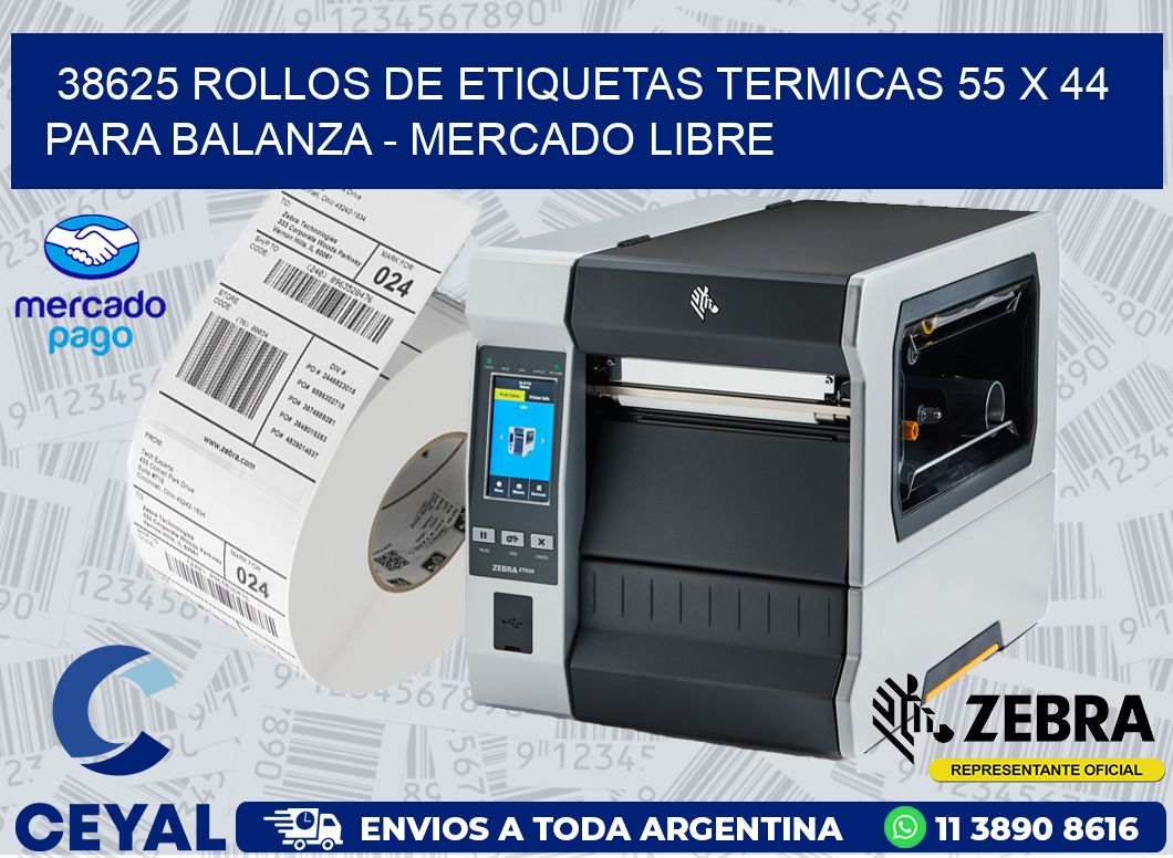 38625 ROLLOS DE ETIQUETAS TERMICAS 55 X 44 PARA BALANZA - MERCADO LIBRE